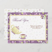 Brautparty-Tee-Party danken Ihnen zu kardieren Dankeskarte (Vorne/Hinten)