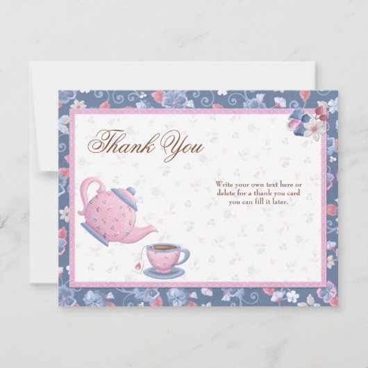 Brautparty-Tee-Party danken Ihnen zu kardieren Dankeskarte (Vorderseite)