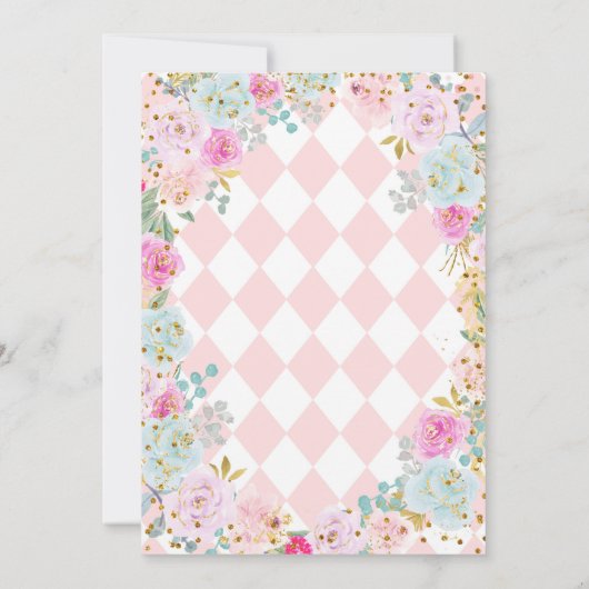 Brautparty Tee Party Einladung (Rückseite)