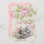 Brautparty Tee Party Einladung (Vorne/Hinten)