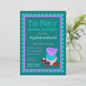 Brautparty Tee Party Einladung (Stehend Vorderseite)