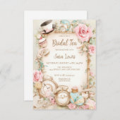 Brautparty Tee Party Einladung (Vorne/Hinten)