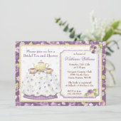 Brautparty Tee Party Einladung (Stehend Vorderseite)