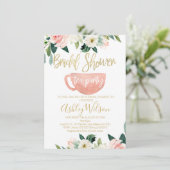 Brautparty Tee Party Einladung (Stehend Vorderseite)