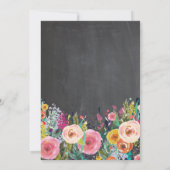 Brautparty Tee Party Einladung Floral (Rückseite)