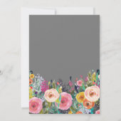 Brautparty Tee Party Einladung Floral (Rückseite)