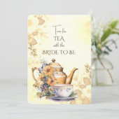 Brautparty Tee Party Einladung Herbst (Stehend Vorderseite)