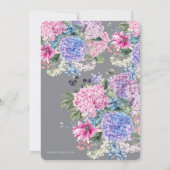 Brautparty Tee Party Einladung mit Hydrangeas (Rückseite)