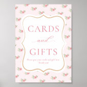 Brautparty Tee Party Karten und Geschenke Poster (Vorne)