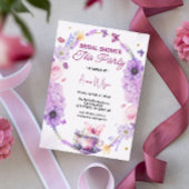 Brautparty Tee Party Lavender Lilac Butterfly Einladung