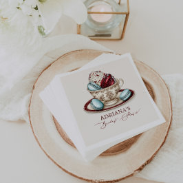 Brautparty Tee Party Macaroons Serviette