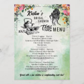 Brautparty Tee-Party-Menükarte Menükarte (Vorderseite)