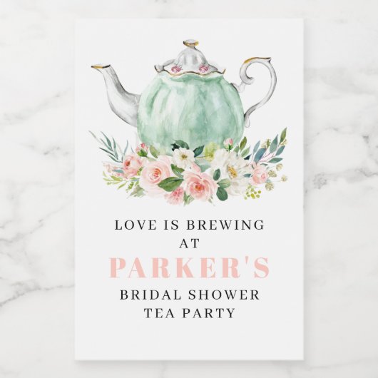 Brautparty Tee Party Mini Weinkeller Weinetikett (Einzelnes Label)