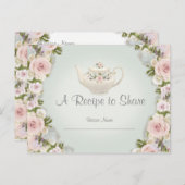 Brautparty Tee Party Rezept Rose Blumenstrauß Postkarte (Vorne/Hinten)