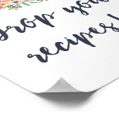 Brautparty Tee Party Rezepte Unterschreiben Poster (Ecke)