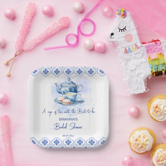 Brautparty Tee Party Teebeutel Pappteller (Party)