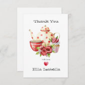 Brautparty Tee Party Vielen Dank Dankeskarte (Vorne/Hinten)