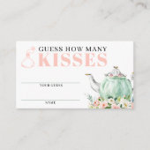 Brautparty Tee Party Wie viele Kisses Karte (Vorderseite)