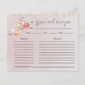 Brautparty Tee Tee Party Rezept Karte (Vorderseite)