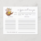 Brautparty Tee Tee Party Rezept Karte (Vorderseite)