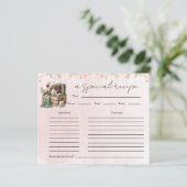 Brautparty Tee  Tee Party Rezept Karte (Stehend Vorderseite)