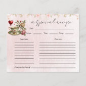 Brautparty Tee  Tee Party Rezept Karte (Vorderseite)