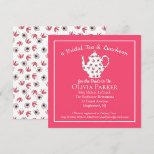 Brautparty Tee und Mittagessen Einladung