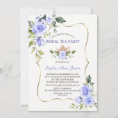 Brautparty Teezeremonie auf dem Wasser Blau Party Einladung (Vorderseite)