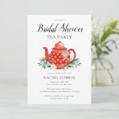 Brautparty Teezeremonie im Wasser Party Einladung (Stehend Vorderseite)
