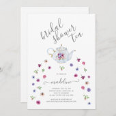 Brautparty Teezeremonie Tee Party Einladung (Vorne/Hinten)