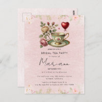 Brautparty Teezeremonie Tee Party Einladung