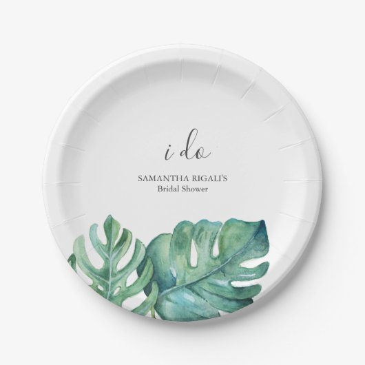 Brautparty-Teller absetzen Palm-Blätter Pappteller (Vorderseite)