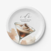 Brautparty-Teller Espresso-Thema Pappteller (Vorderseite)