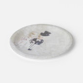 Brautparty-Teller-niedliche Paare und Spitze Pappteller (Schrägansicht)