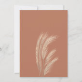 Brautparty Terracotta pampas gras Einladung (Rückseite)