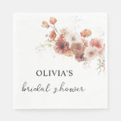 Brautparty Terracotta Serviette (Vorderseite)