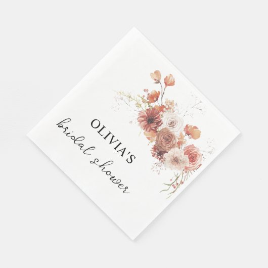 Brautparty Terracotta Serviette (Ecke)