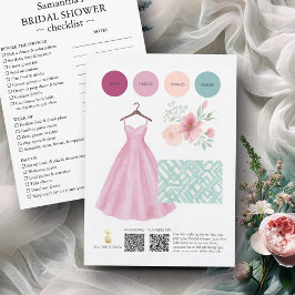 Brautparty Themes Rosa und Sage Blue Garden Einladung
