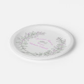 Brautparty Thymian Art Pappteller (Schrägansicht)