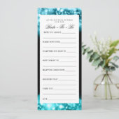 Brautparty-Tipp Türkisblau Hinweiskarte (Stehend Vorderseite)
