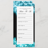 Brautparty-Tipp Türkisblau Hinweiskarte (Vorne/Hinten)