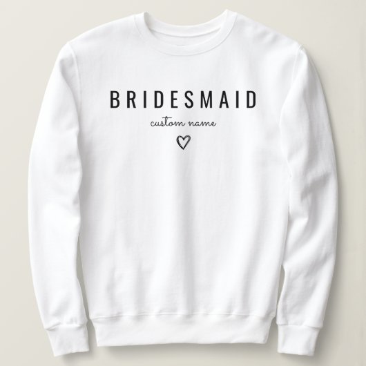 Brautparty-Trauzeugin für Bridesmaid Sweatshirt (Design vorne)