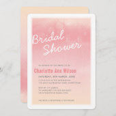 BRAUTPARTY trendy ombre Aquarell Einladung (Vorne/Hinten)