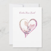 Brautparty, trockene Rose Wasserfarbe Einladung (Rückseite)