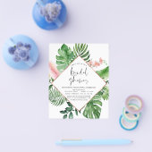 Brautparty Tropenpalme Wasserfarbenflye Flyer (Einzeln)