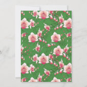 Brautparty | Tropenrosa Orchideen Einladung (Rückseite)