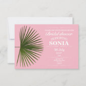 Brautparty Tropical Palm Frond Leaf Hochzeit Einladung (Vorderseite)