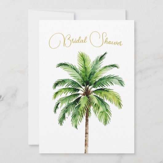 Brautparty Tropical Palm Tree Einladung (Rückseite)