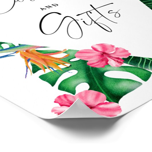 Brautparty - tropisch - Karten und Geschenke Poster (Ecke)