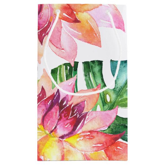 Brautparty | Tropische Wasserfarbe I TUN CREW Kleine Geschenktüte (Rückseite)